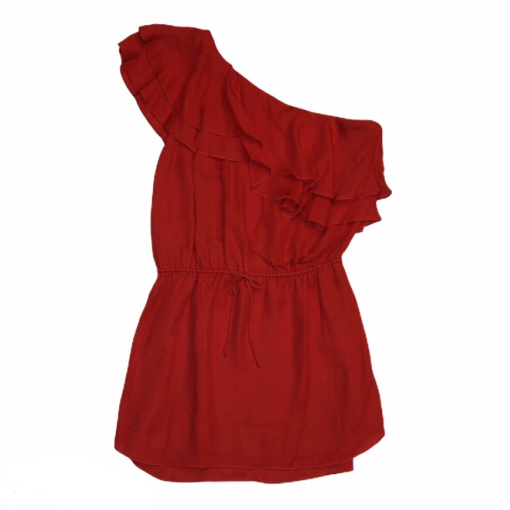 NWT! Haute Hippie Red One Shoulder Dress